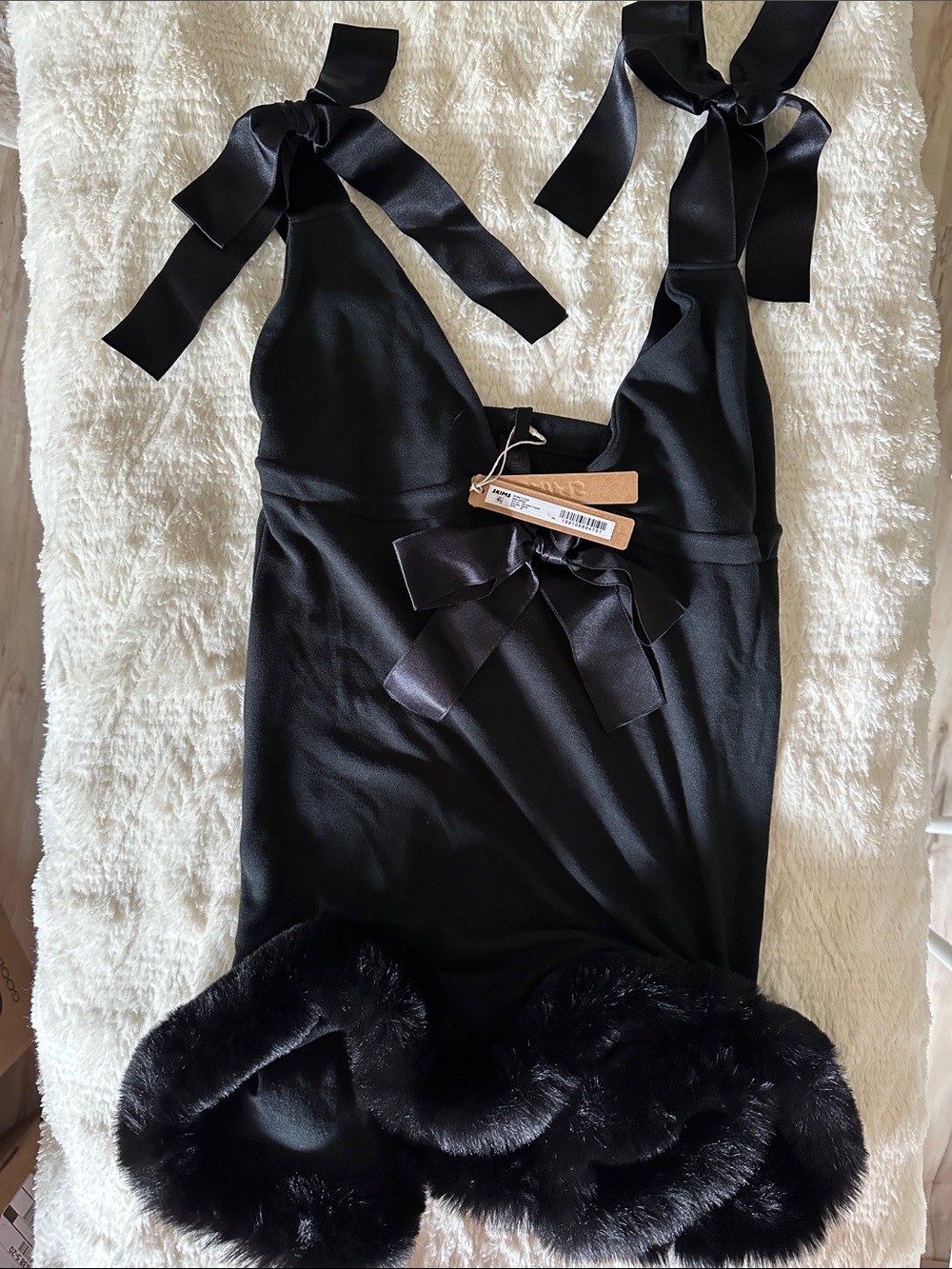SKIMS Onyx Cloud Mini Dress